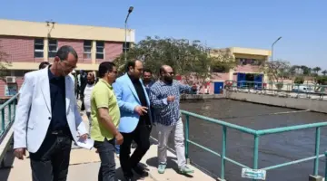 رئيس مياه الشرب بالجيزة يزور محطة معالجة صرف صحي أم دينار بمنشأة القناطر